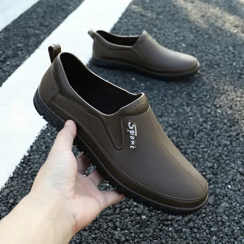 Bottes de pluie homme résistantes imperméables antidérapantes PVC large bout pêche travail