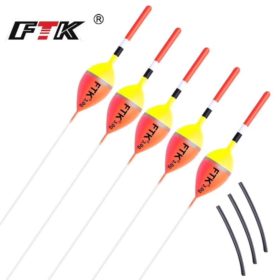 Flotteurs verticales TINSOL pour pêche carpe - 5 pièces sapin Barguzinsky 18-22.5cm flottabilité 1-4g