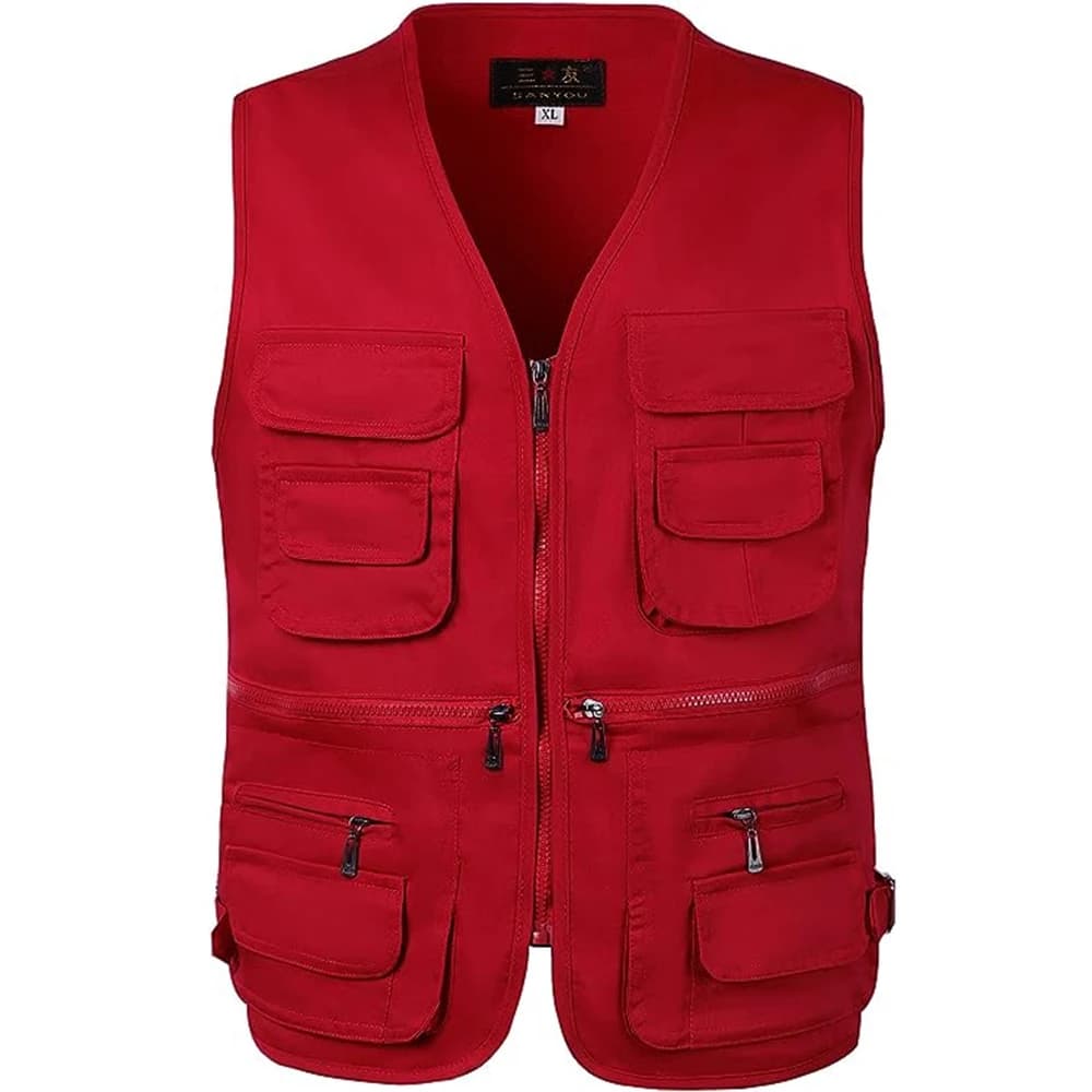Veste légère homme multi-poches pour pêche randonnée et photo extérieure - Taille S à 6XL