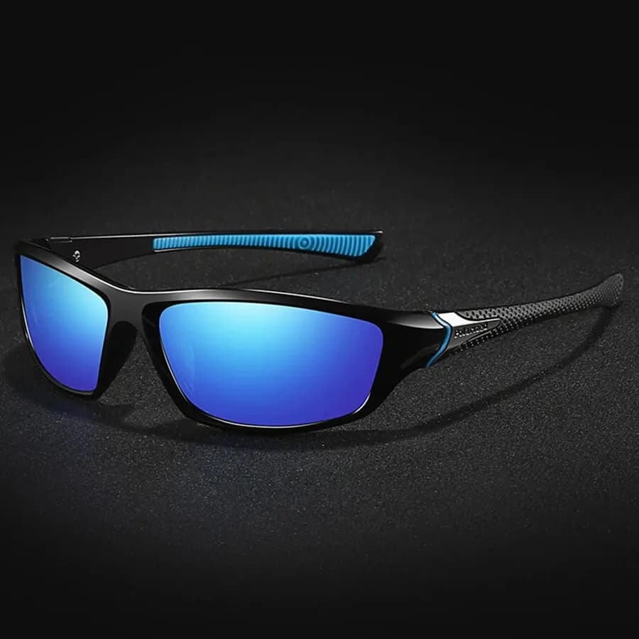 Lunettes de sport polarisées avec chaîne pour cyclisme et pêche - Protection UV400 unisexe outdoor