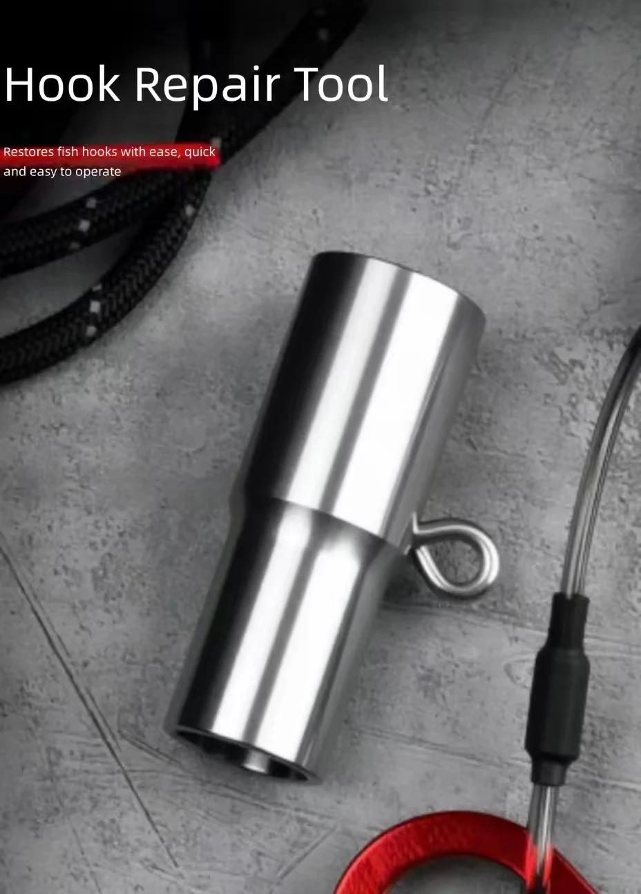 Correcteur d'hameçon calamar pour récupérer les hameçons poulpe, aiguille de pêche carpe en acier inoxydable