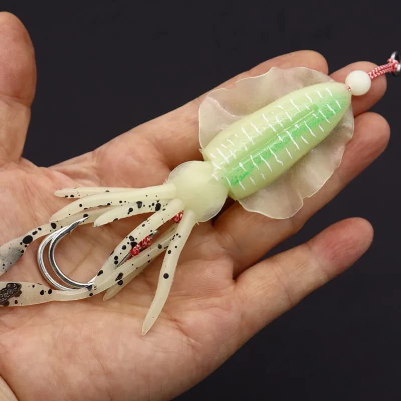 Leurre souple calmar AS Soft Lure - Jupes PVC pour pêche en mer et trolling bateau