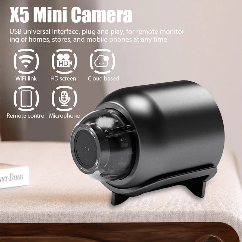 Mini caméra 1080P vision nocturne claire portable détection mouvement surveillance sans fil protection