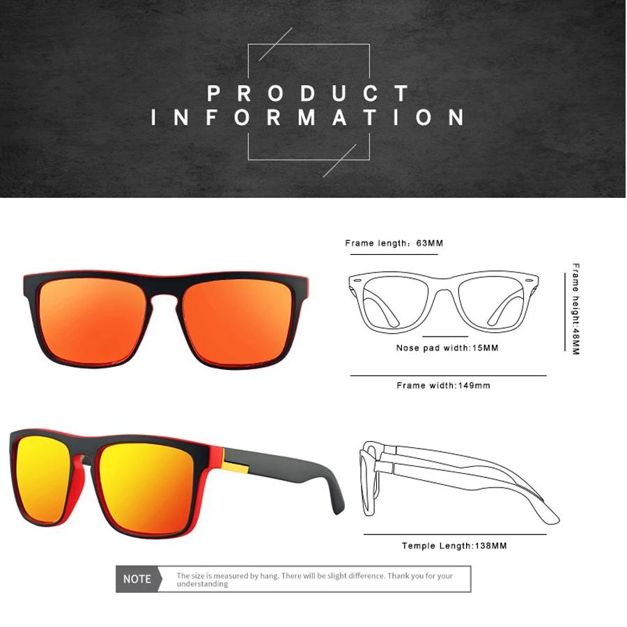 Pack 4 lunettes carrées vintage polarisées - Hommes femmes pêche conduite - Marque luxe anti-éblouissement