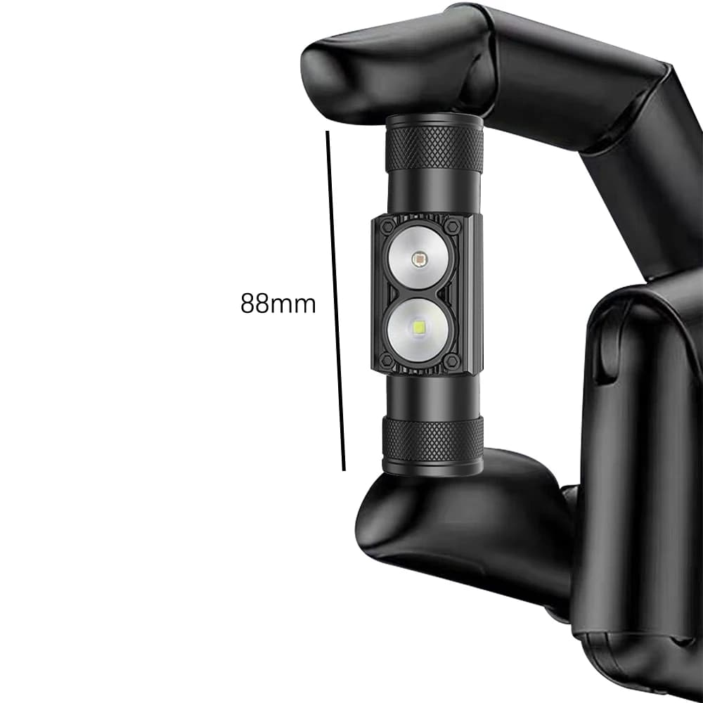 Nouvelle lampe frontale mini LED rechargeable Type-C blanc/rouge pour pêche et chasse - Compacte