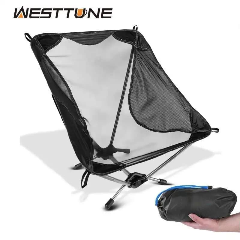Chaise camping ultralégère WESTTUNE 780g aluminium alliage pliante randonnée voyage plage