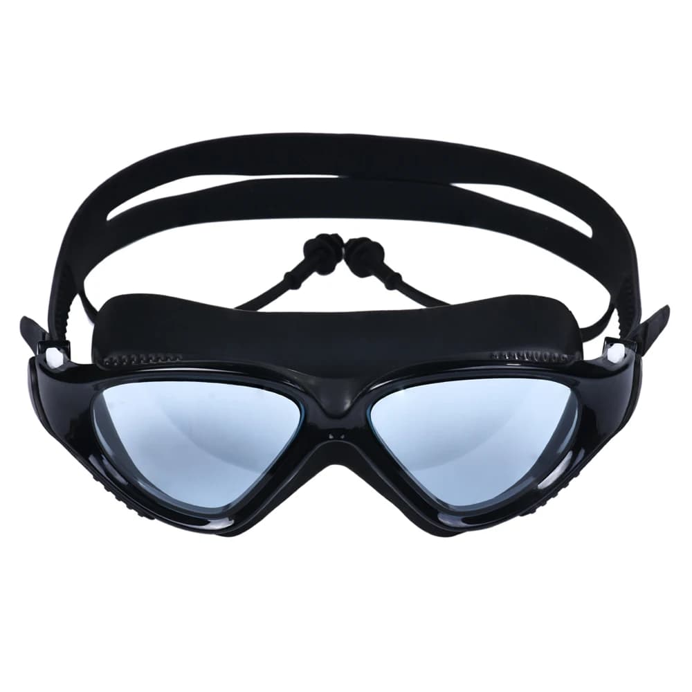 Lunettes de natation adultes HD une pièce bouchons d'oreilles étanches anti-buée grand cadre