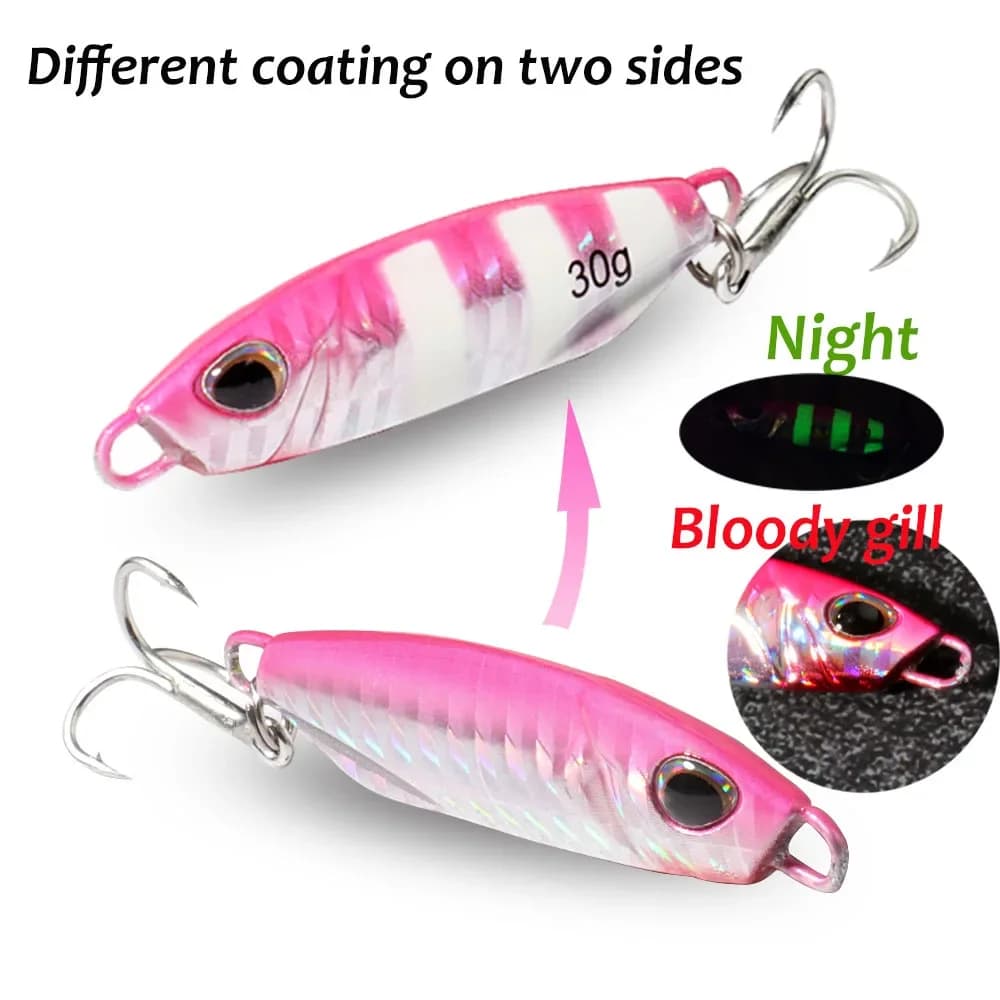 Leurre métal jig casting 10g à 40g pour pêche en lac et océan, leurre souple spinner appât artificiel