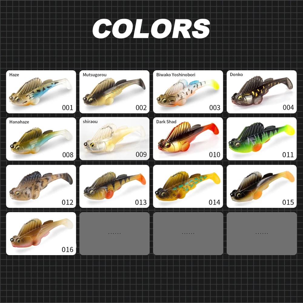 Leurres souples Hunthouse 55-95mm avec jig coat pour truite, brochet, perche et shad - Appâts coulants tous milieux