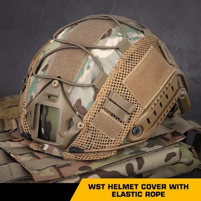 Housse casque mesh tactique pêche tir airsoft protection Ops-Core FAST PJ BJ MH