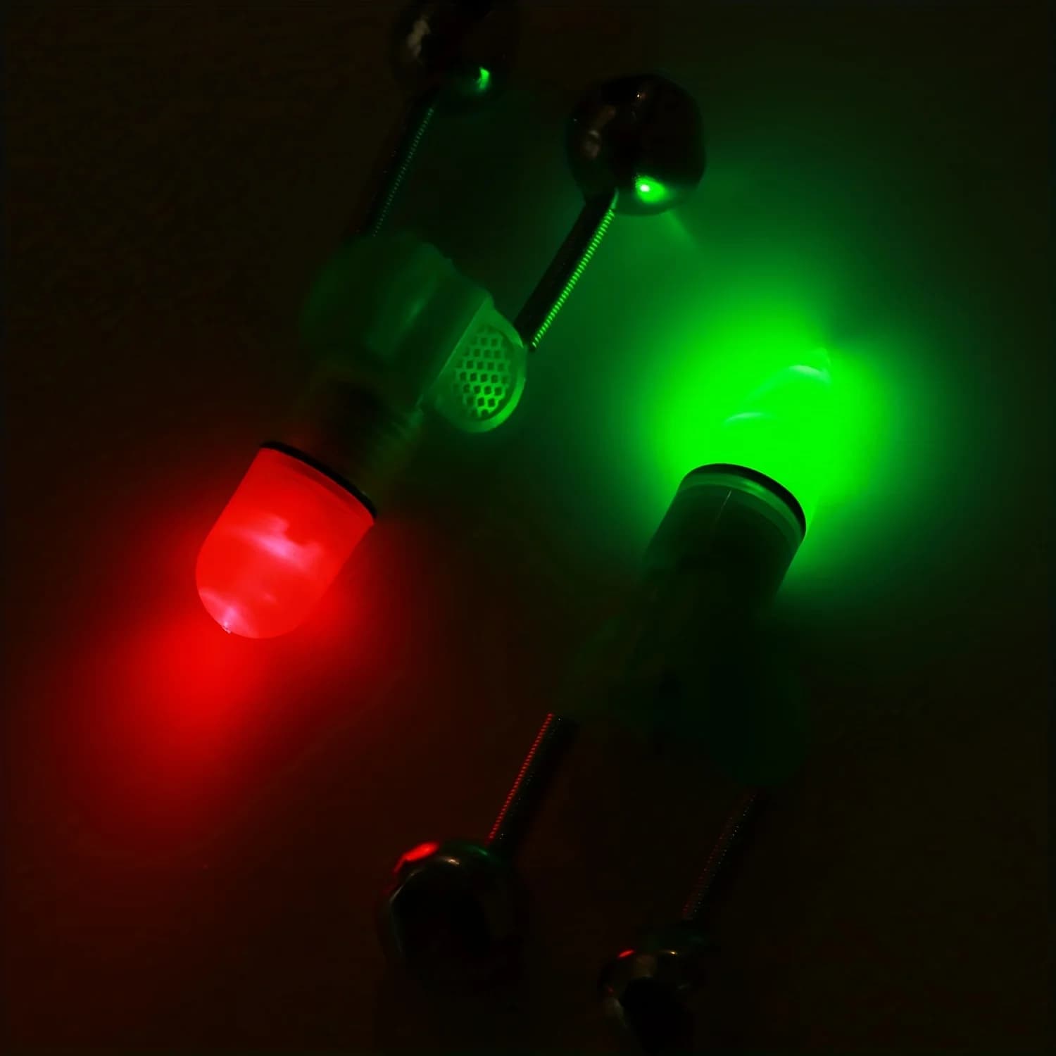 Sonnettes d'alarme de touche LED pour canne à pêche - Indicateur lumineux pour pêche nocturne avec double clochette