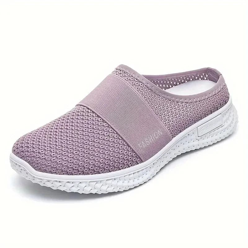 Mules femme été pêche confortables - Chaussons respirants couleur unie pêche côtière