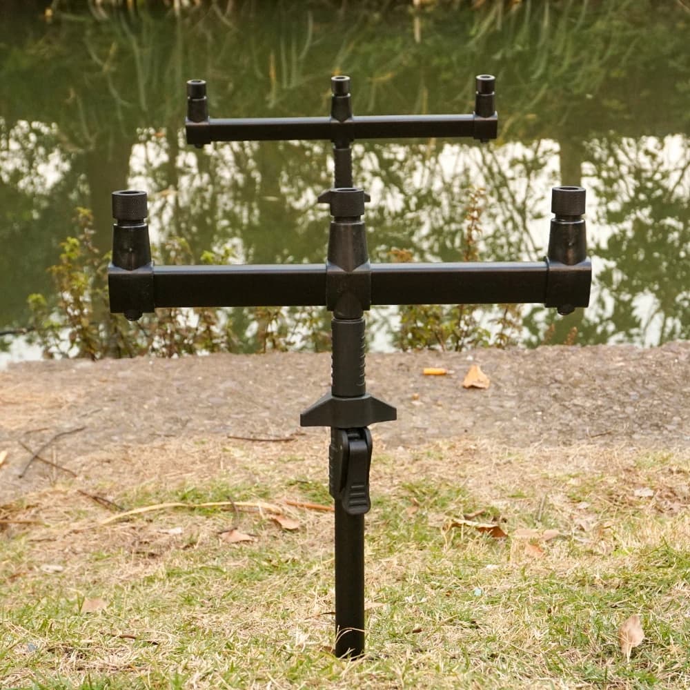 Support de canne télescopique en aluminium Hirisi pour la pêche de la carpe - Bâton de