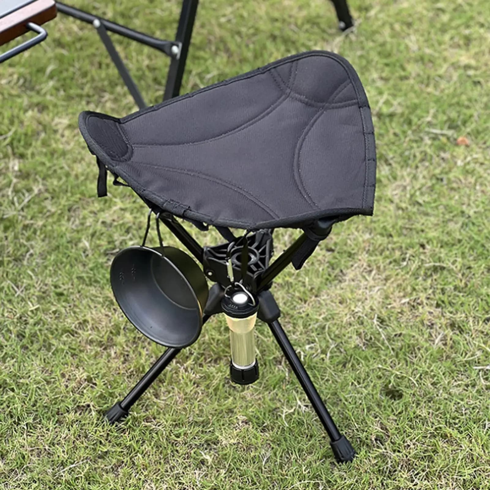 Chaise camping pivotante pliante multifonction - Siège randonnée pêche survie plage jardin extérieur