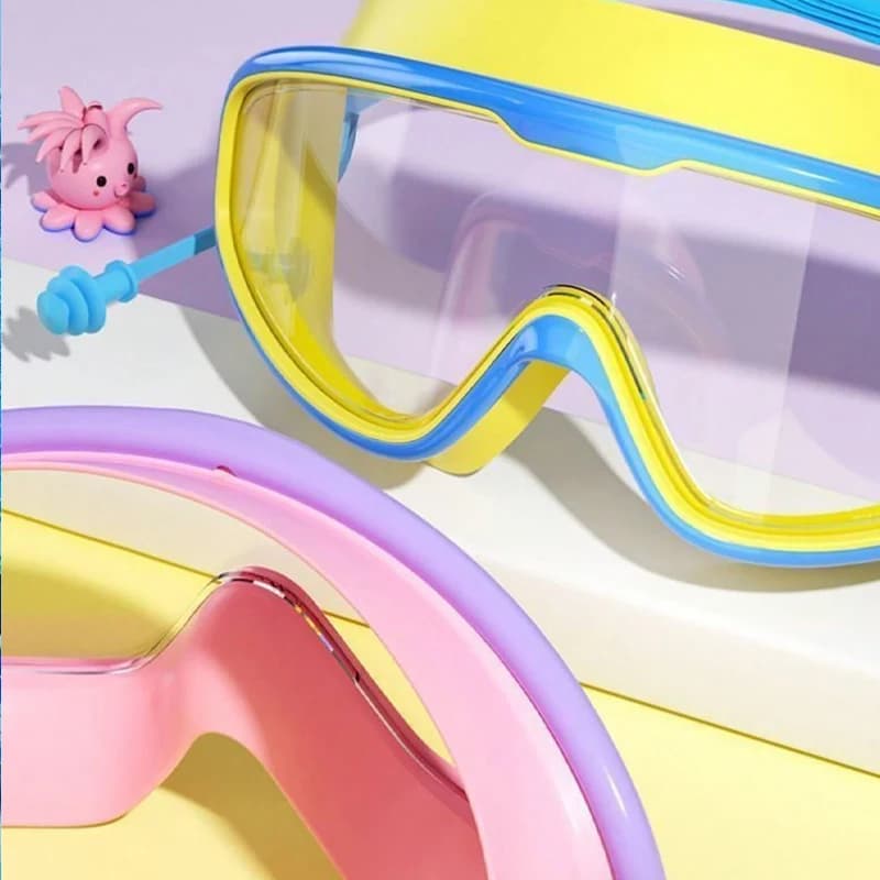 Lunettes piscine enfant grand angle - anti-buée et anti-UV étanches pour jeunes baigneurs