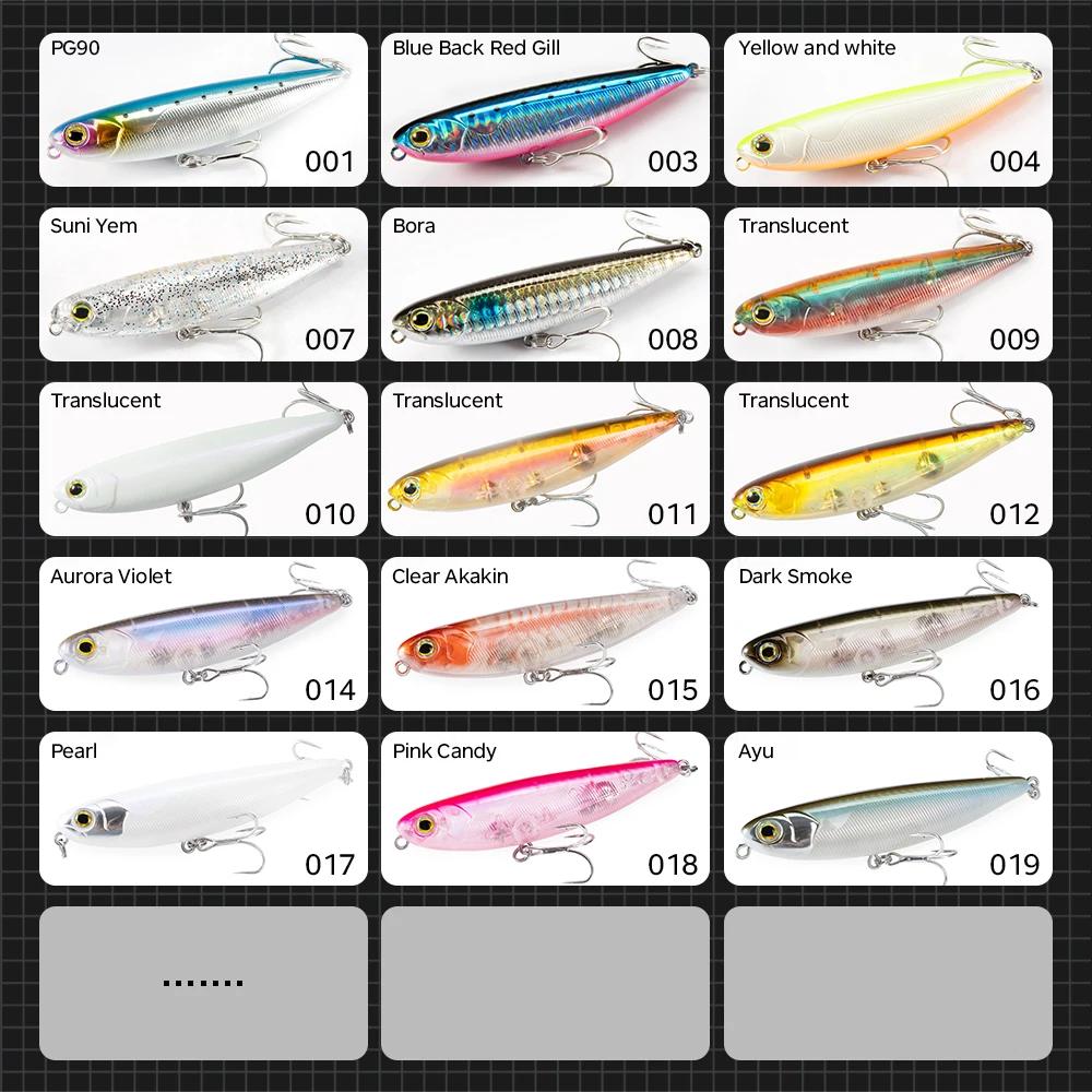 Leurre Pêche Topwater Hunthouse : Pencil Flottant 60 90 100mm pour Bar et Brochet en Surface