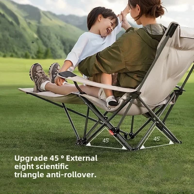 Chaise pliante inclinable réglable siège rembourré pêche plage camping voyage extérieur
