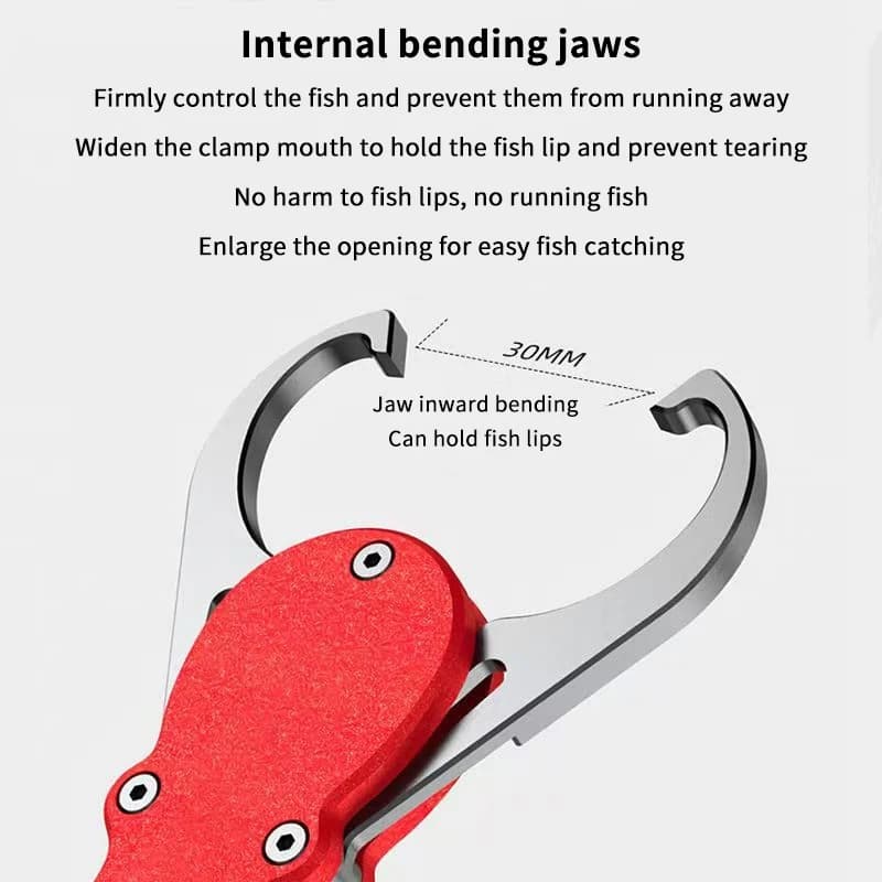 Pince à lèvres pour poisson en alliage d'aluminium avec balance - Accessoire de pêche portable et précis