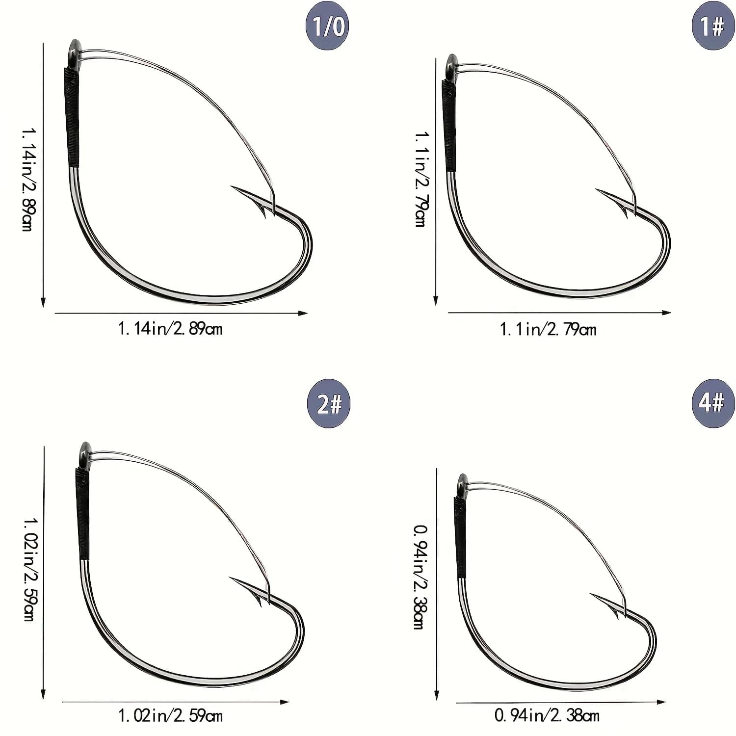 20 hameçons weedless YOTO pour montage wacky worm - Hameçons larges sans accrocs pour leurres souples