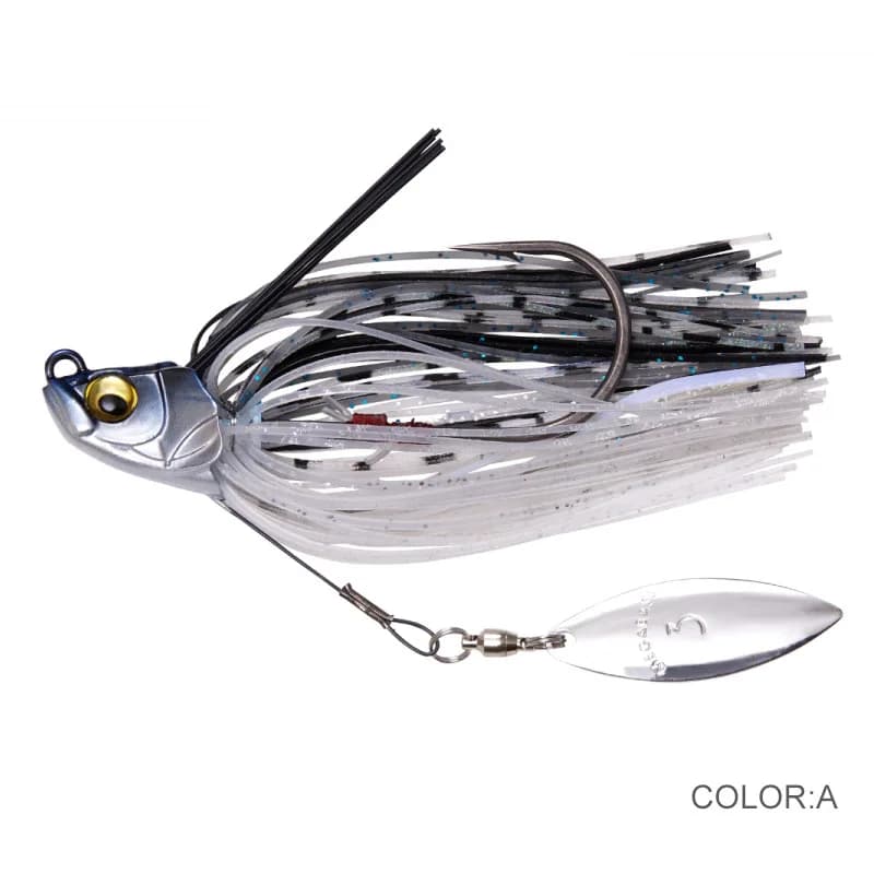 Leurre chatterbait spinnerbait 13.5g pour la pêche du black bass, leurre vibrant cuillère wobblers kit pêche carnassiers