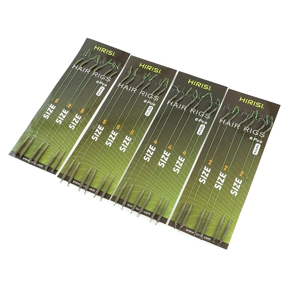 Kit de montages pour la pêche à la carpe Hirisi TS114 - 6 hameçons prêts à