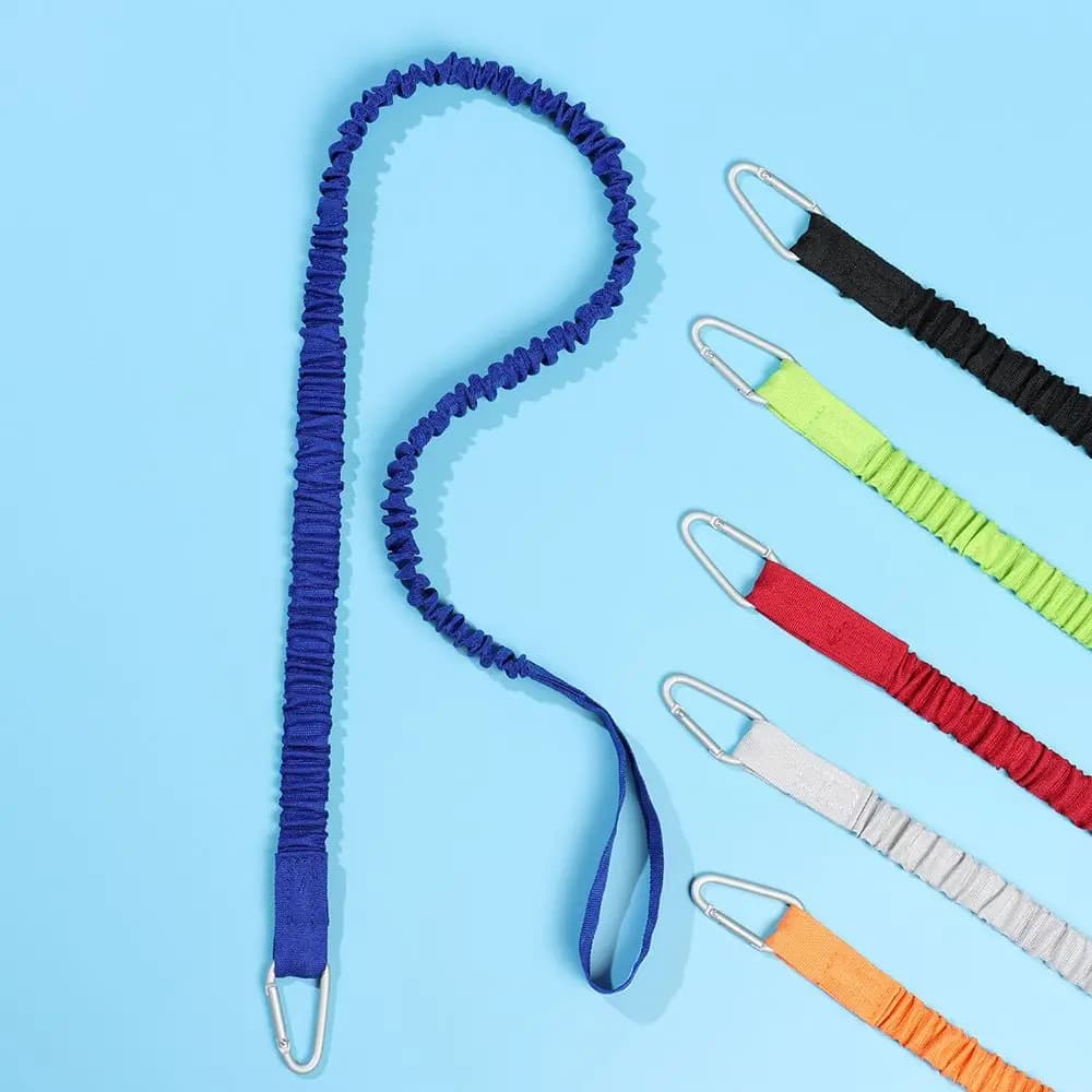 Sangle de sécurité ajustable pour pagaie de kayak et canne à pêche avec mousqueton - Accessoire bateau