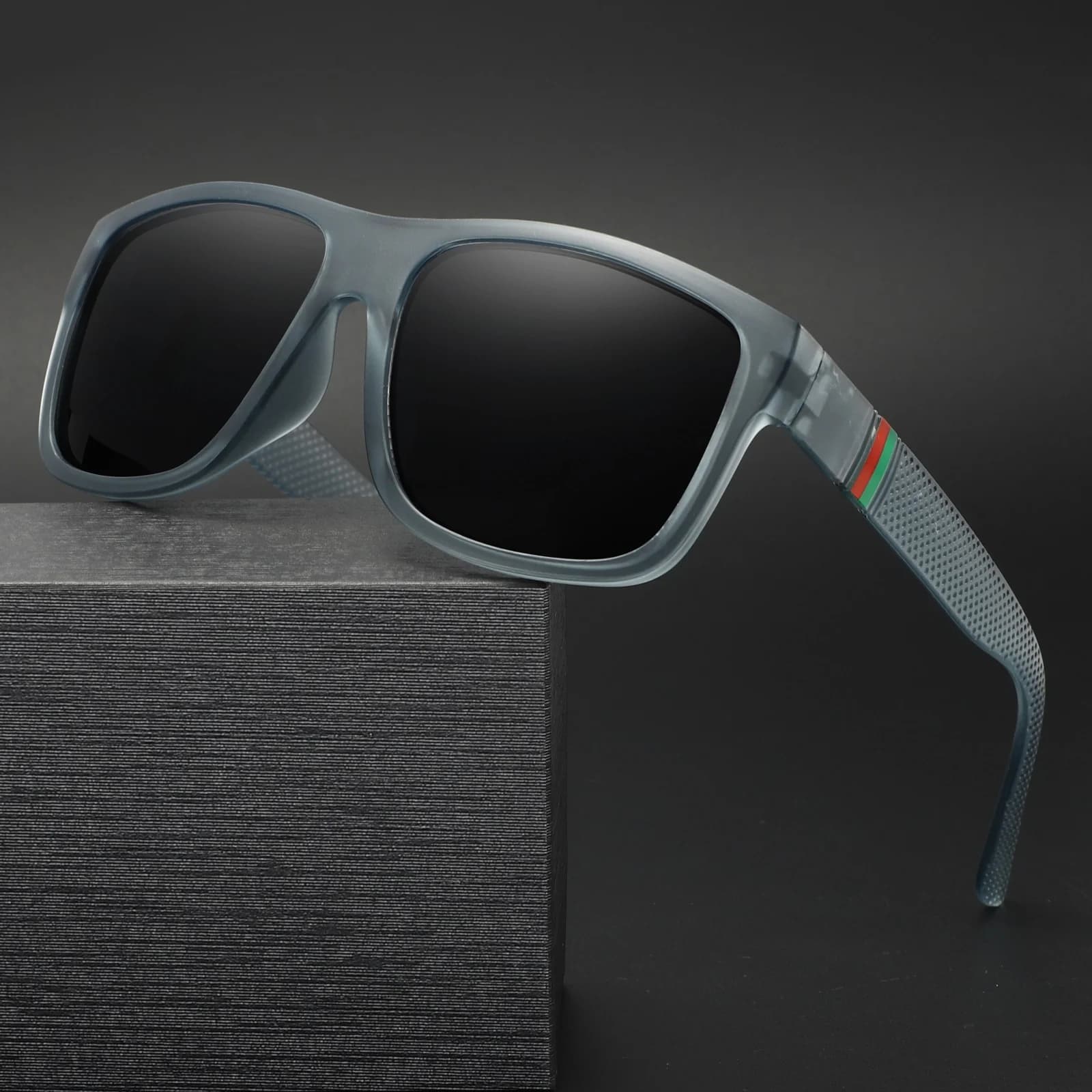 Nouvelles lunettes de soleil UV400 carrées randonnée pêche - Sport extérieur homme femme