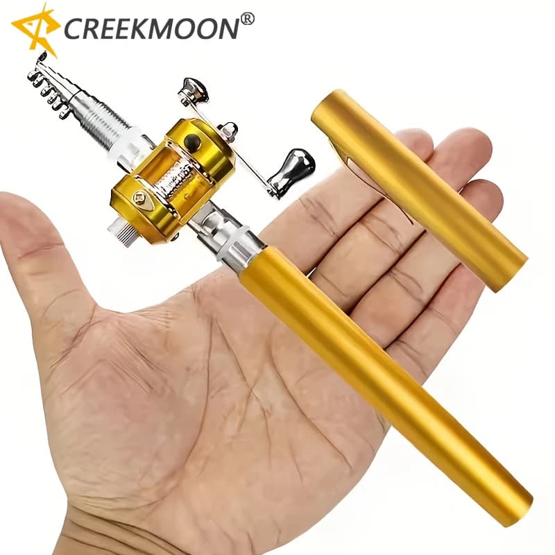 Combo canne moulinet pêche glace portable télescopique stylo kit complet hiver rivière lac