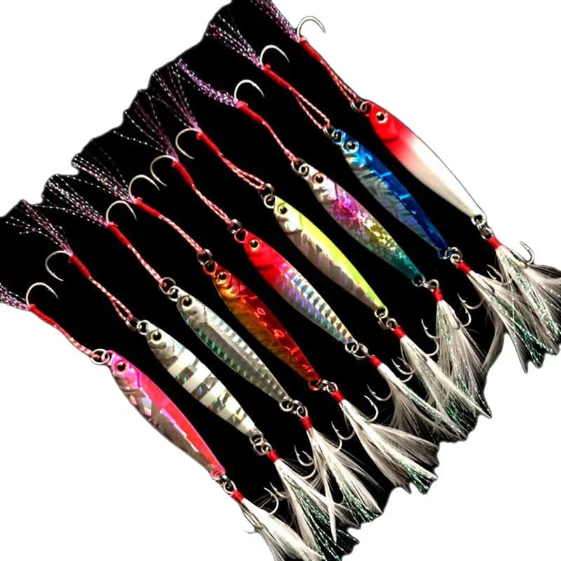 Leurre jig phosphorescent 7g à 25g shore casting décors métal leurre artificiel pêche mer