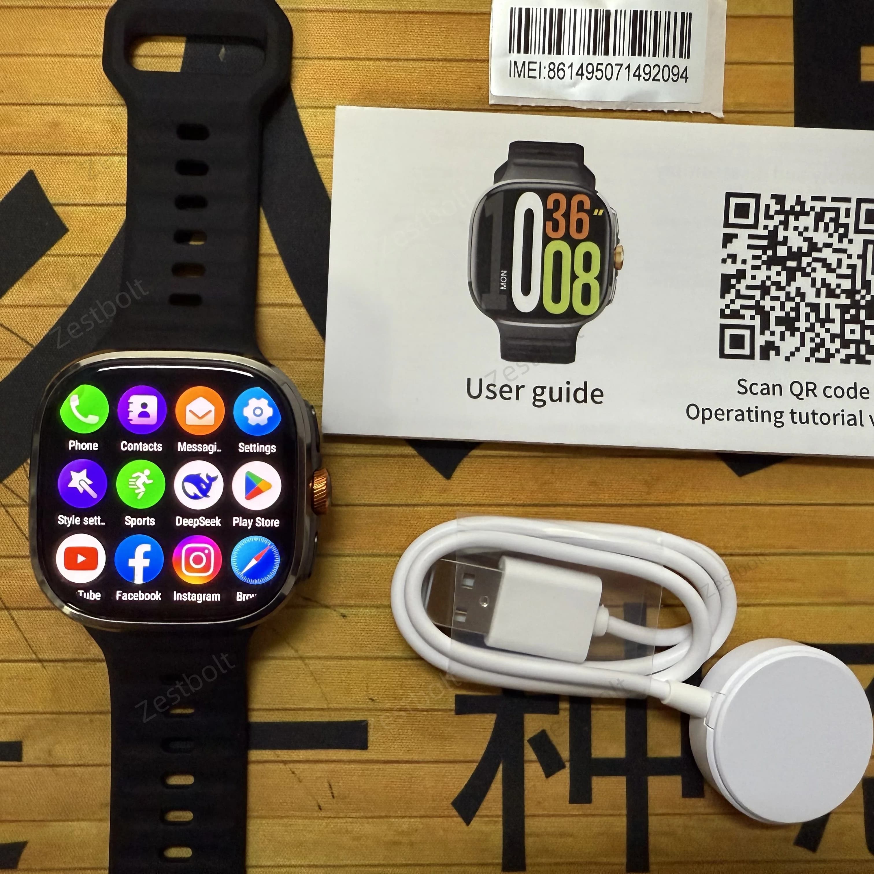 Smartwatch M99 original avec caméra rotative 190° : Écran AMOLED 2.4 pouces et slot 4G/5G intégré