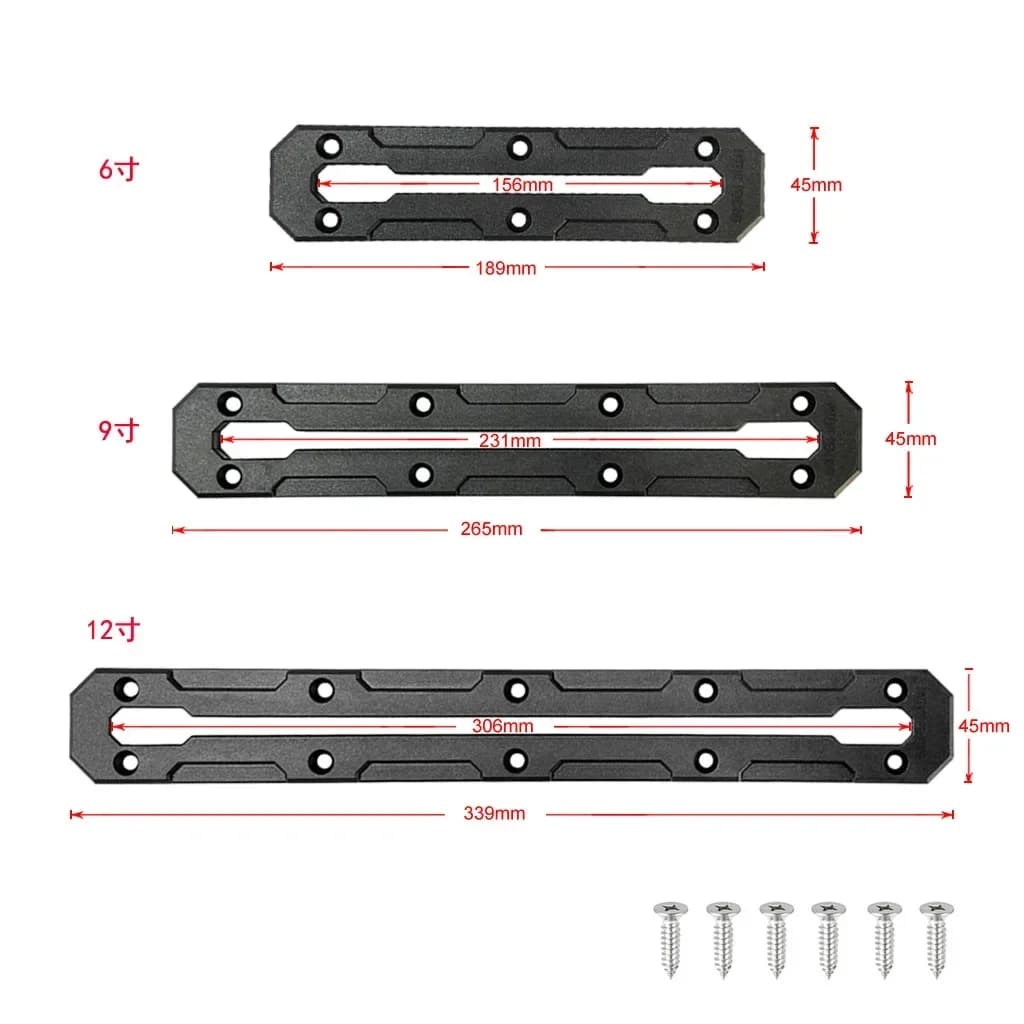 Rail de fixation profil bas kayak canoe track montage accessoires universel pour bateau pêche équipement