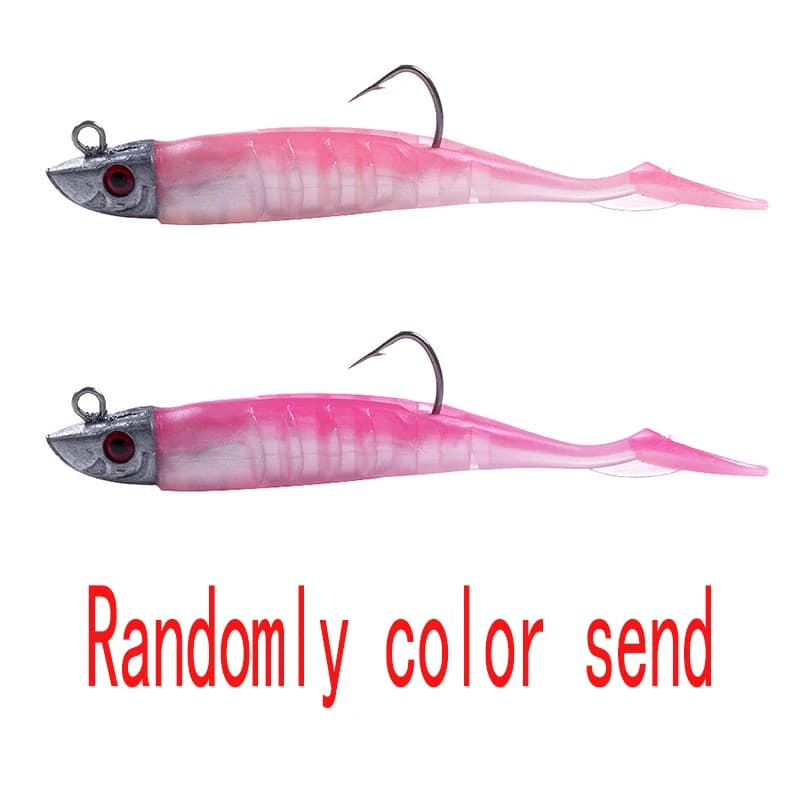 Têtes de jig HENGJIA 9cm15g 11cm25g - leurres souples silicone pour pêche mer et brochet