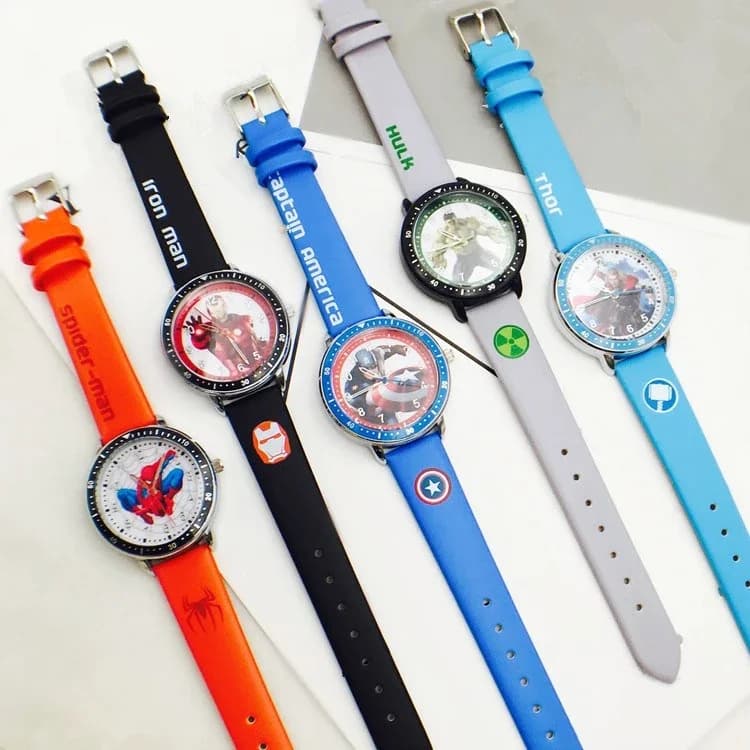 Montre enfant Disney Avengers Spider-Man Iron Man Hulk étanche quartz cadeau anniversaire fête jouet