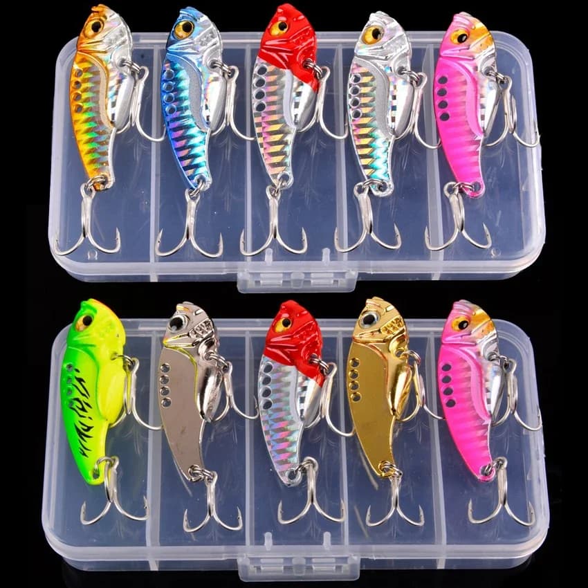 Leurre métal VIB Aorace 5 pièces 3g à 20g - Vibration spoon crankbait wobbleur pêche carnassier