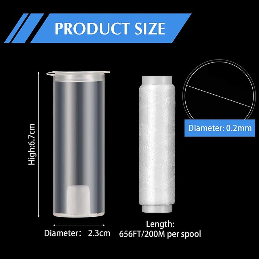 Fil élastique pour appâts 0.2mm - 2 bobines de 200m invisible stretchy pour montages pêche précision
