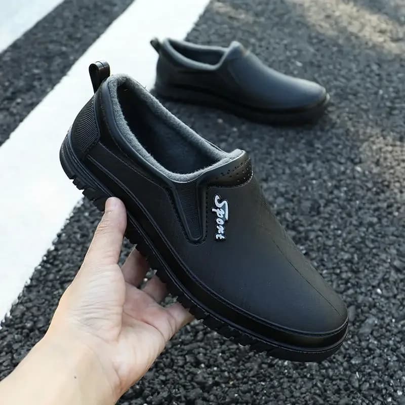 Bottes de pluie homme résistantes imperméables antidérapantes PVC large bout pêche travail