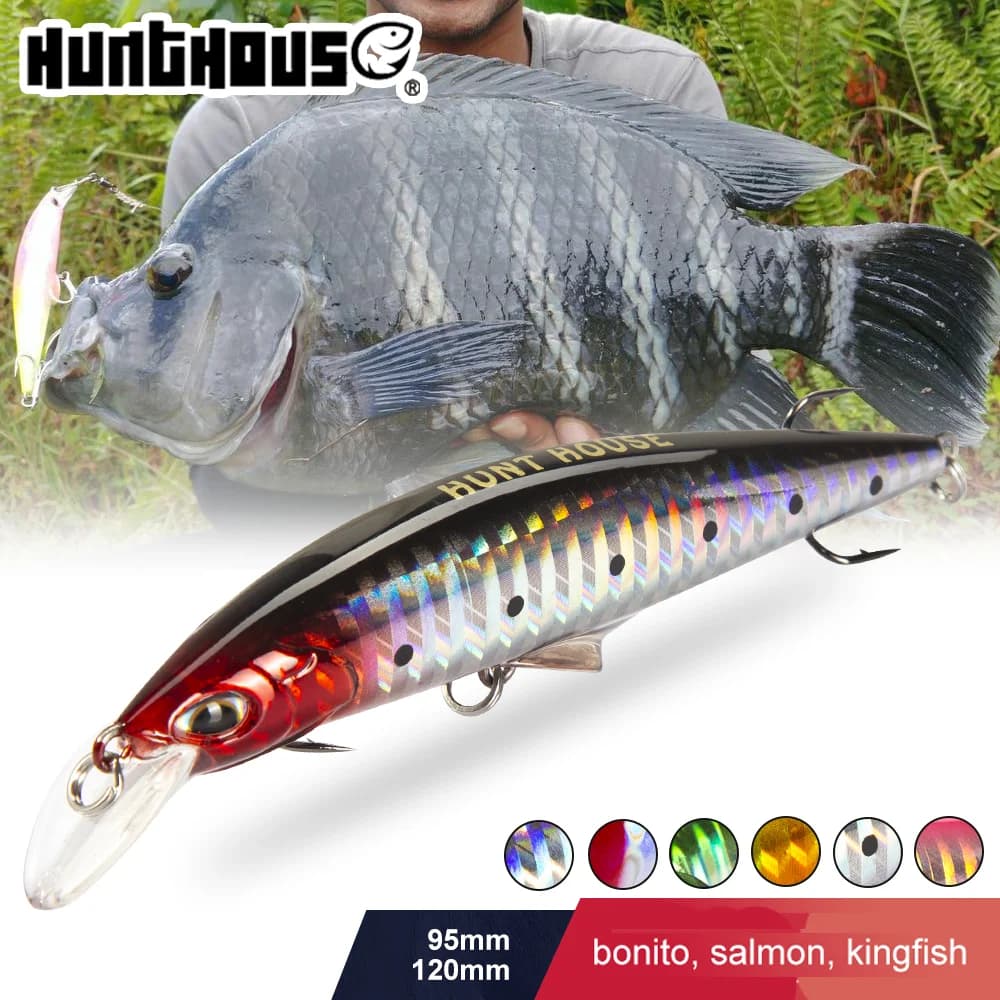 Leurre dur coulant Minnow 95-120mm mer petit swimbait artificiel pêche bar lieu leurres salés