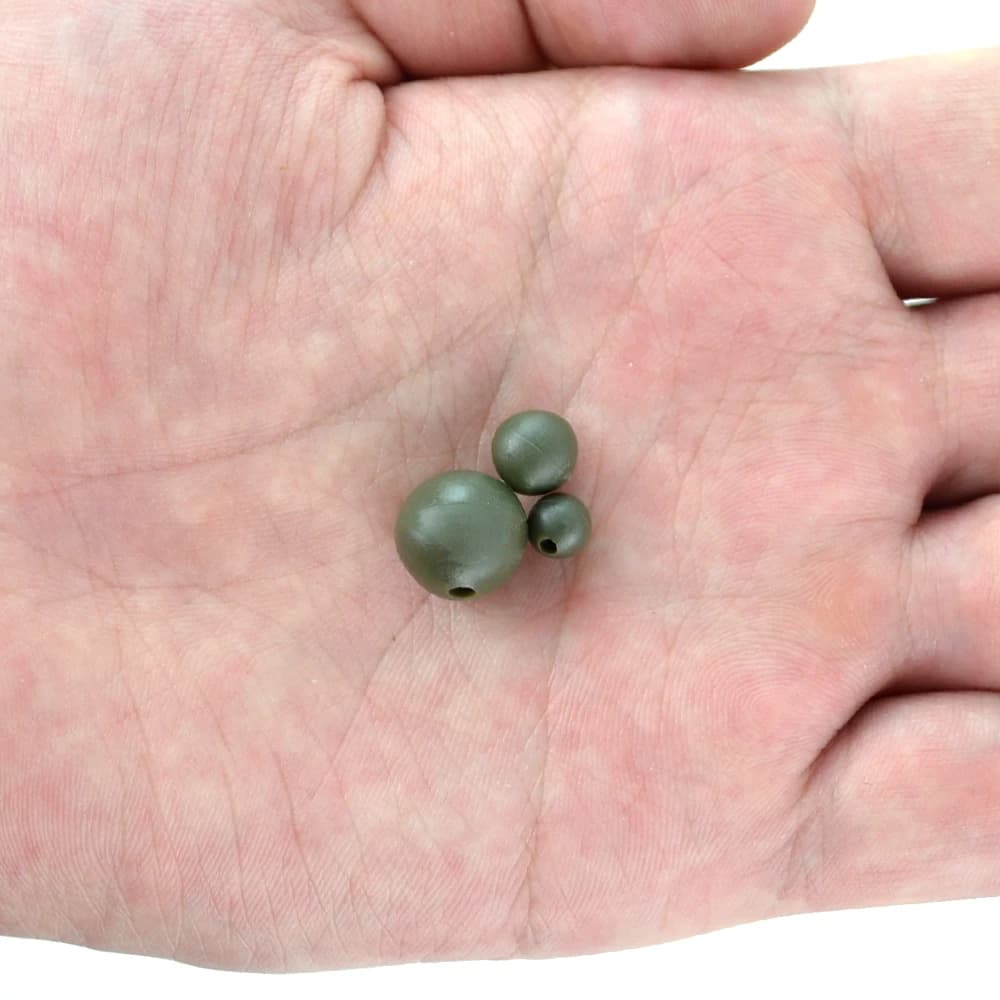 20 perles souples en caoutchouc vert anti-emmêlement pour la pêche à la carpe, accessoires montage AG131