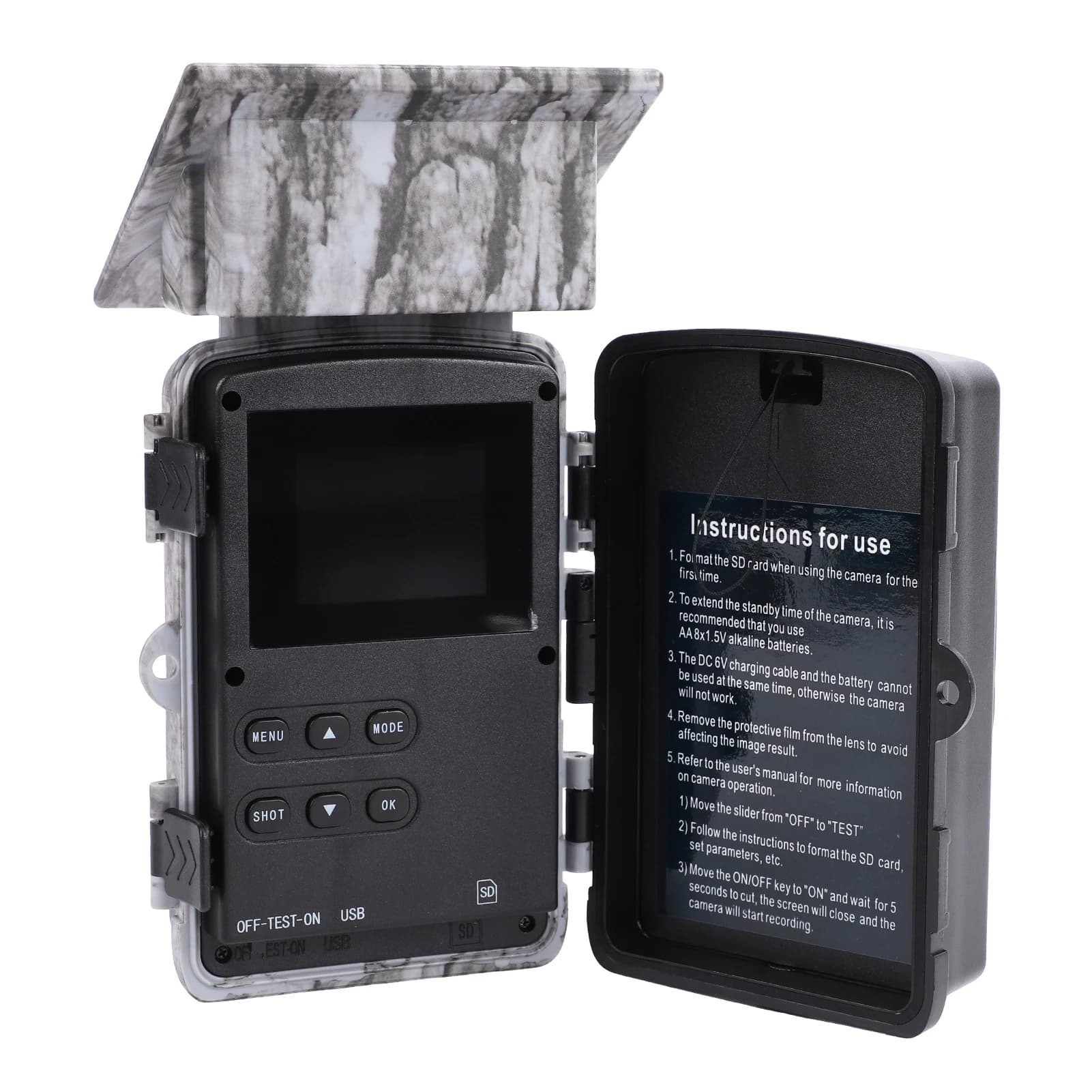 Caméra solaire WiFi APP 4K 60MP étanche IP66 - Contrôle mobile pour surveillance animalière professionnelle