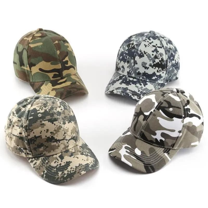 Casquette militaire tactique camouflage pêche - Chapeau baseball armée paintball pêche réglable protection UV