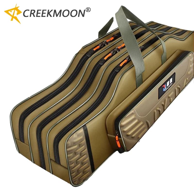 Sac de pêche léger et étanche 2-4 couches 130 cm pour canne, leurres et moulinets - Boîte de rangement