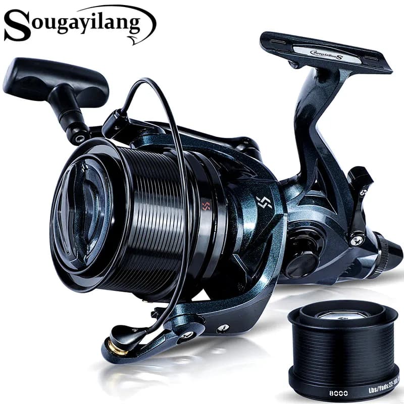Moulinet de pêche spinning Sougayilang 13+1 roulements anti-corrosion pour eau douce et mer avec drague 25kg