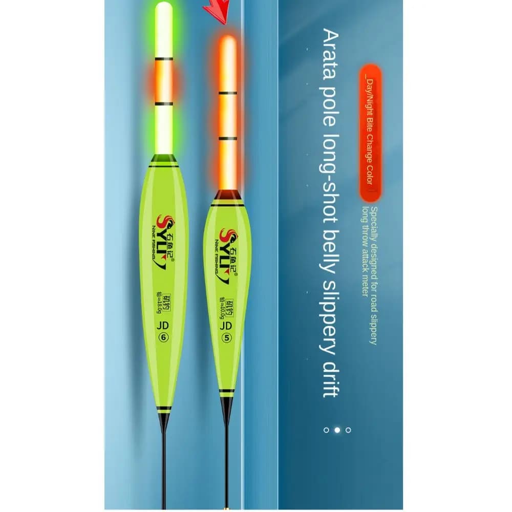 Indicateur de touche lumineux électronique 3 lumières pour pêche de nuit flotteur coulissant tube dérive