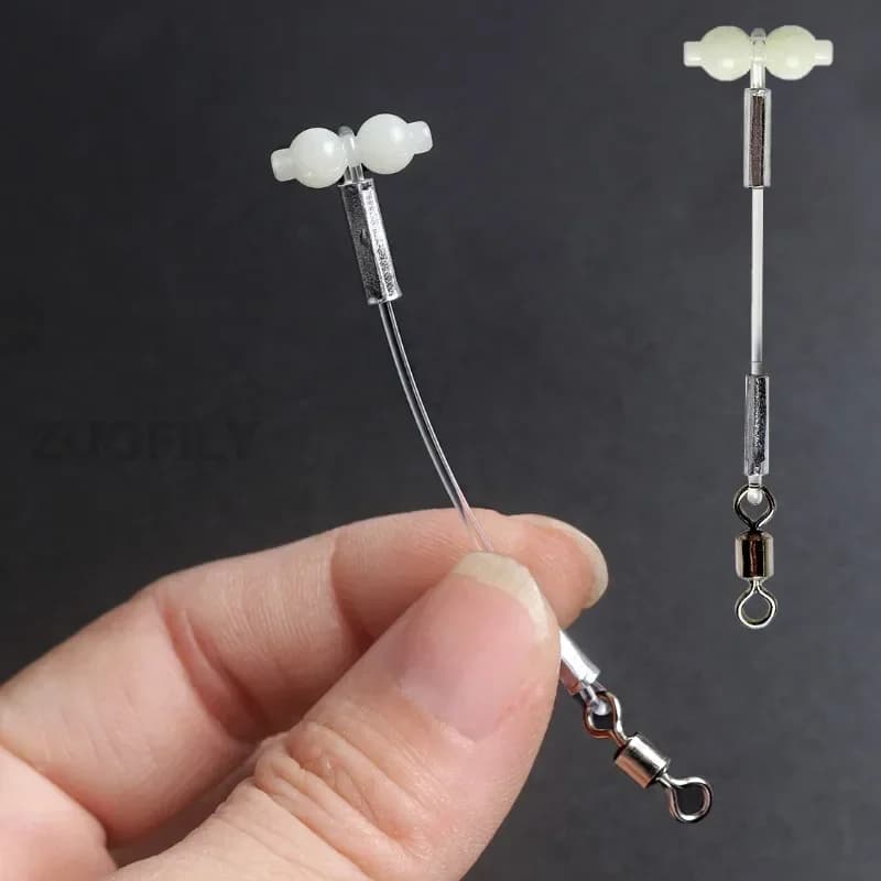 5 supports luminescents pour bas de ligne avec gourde pivotante, accessoires pêche en mer DIY et