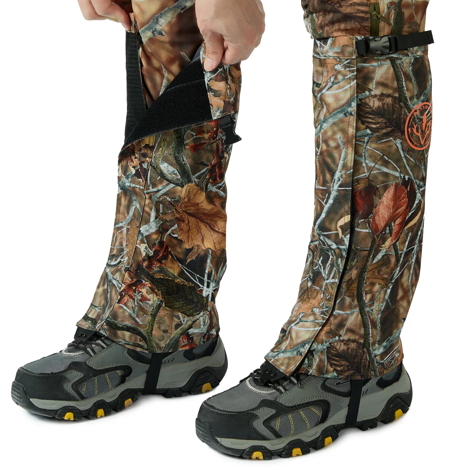 Guêtres de chasse camouflage imperméables BASSDASH avec semelles amovibles pour randonnée pêche