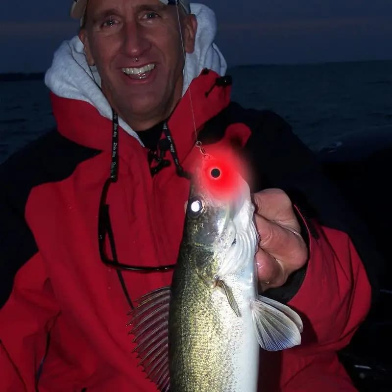Leurres luminescents LED pour pêche nocturne - Perles et flashs sous-marins qui brillent dans le noir