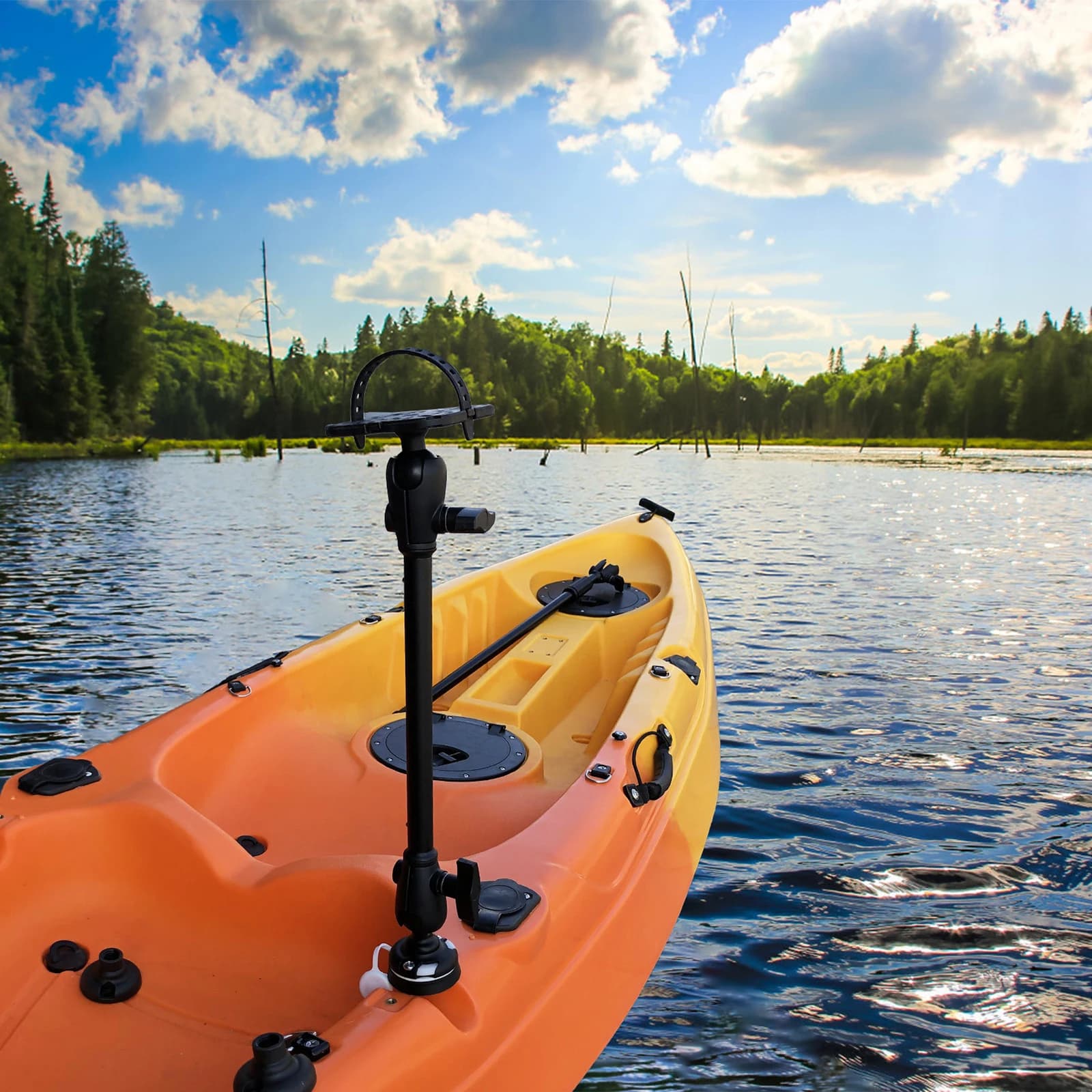 Support caméra kayak étanche - Fixation universelle pour enregistrer vos sessions de pêche en kayak