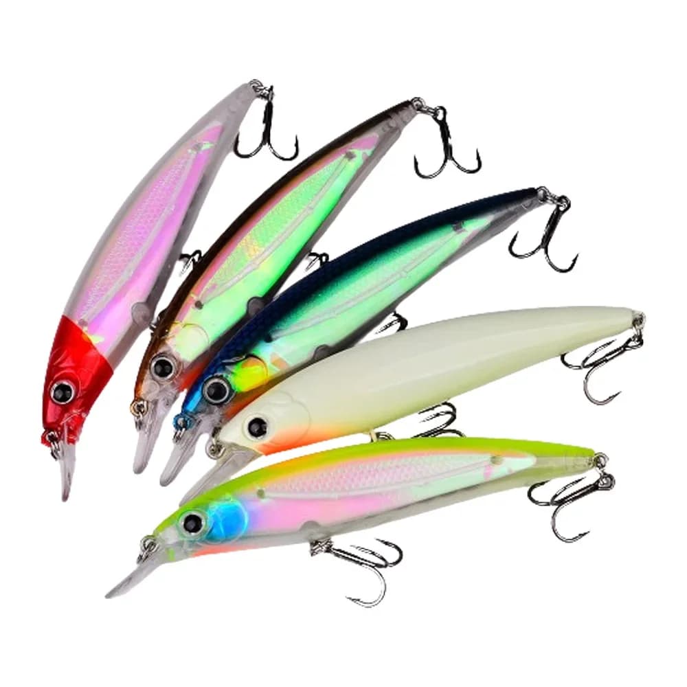 Leurre minnow lumineux 7g 14g 40g - appât bionique flottant longue portée pour pêche