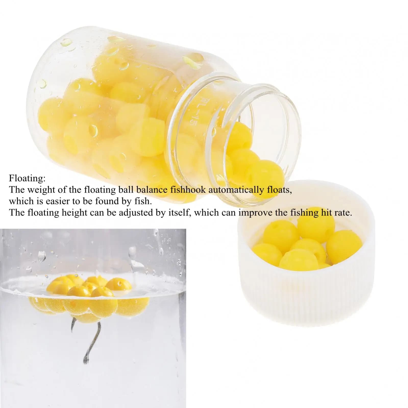30 pièces maïs flottant simulé 10mm 14mm aromatisé appât souple pour carpe et truite avec trou