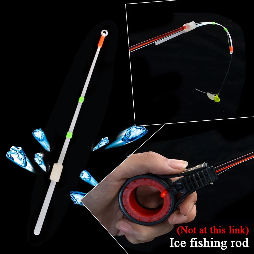 Lot 5 scions plastique pêche glace 10-18cm FISH KING hiver portable extérieur accessoire matériel pêche